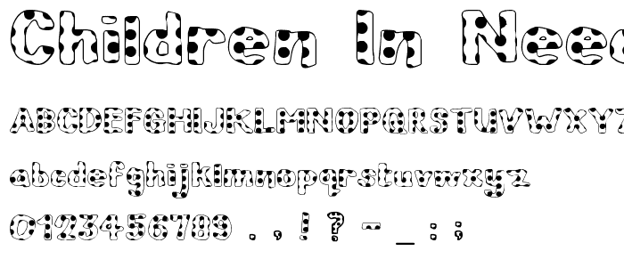 Children in Need Medium font