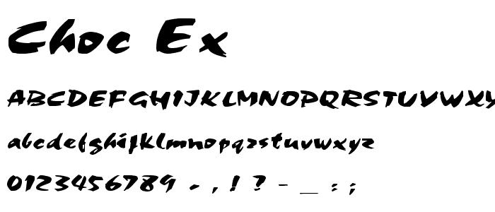 Choc Ex font