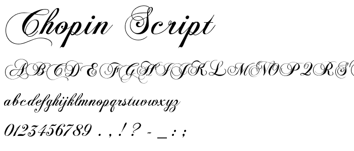 Chopin Script font