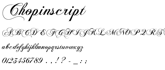 ChopinScript font