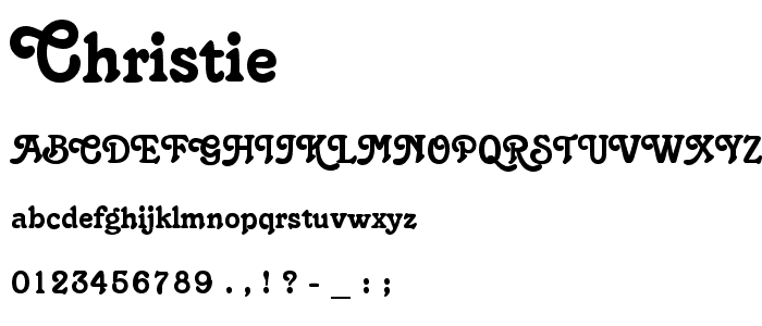 Christie font