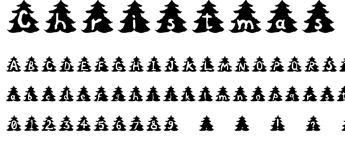 Christmas Tree font