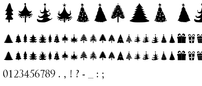 Christmas Trees font