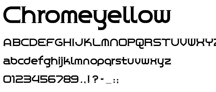 ChromeYellow font