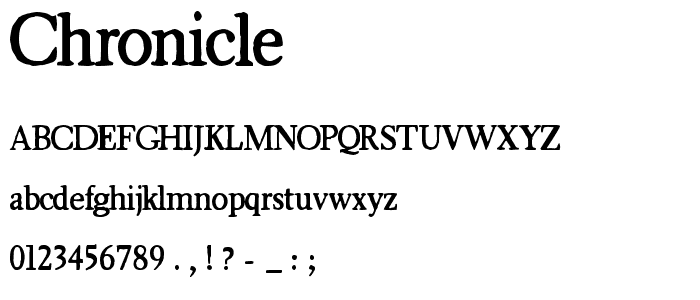 Chronicle font