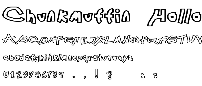 Chunkmuffin Hollow Wide font