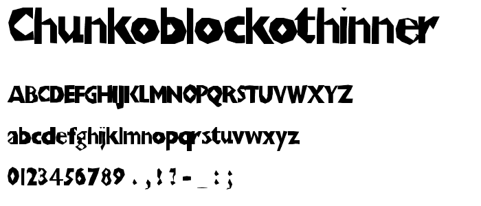 ChunkoBlockoThinner font