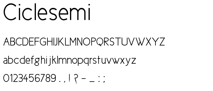 CicleSemi font