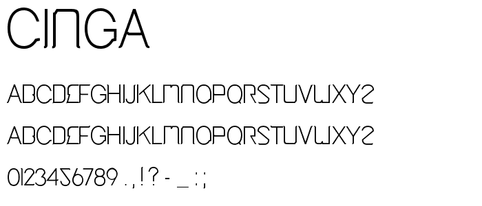 Cinga font