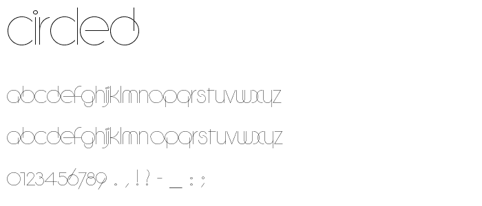 CircleD font