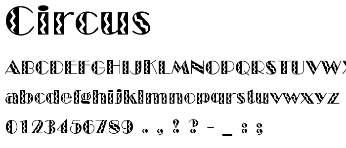 Circus font