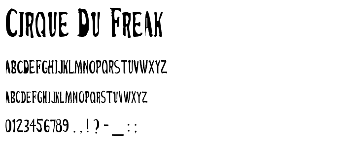 Cirque Du Freak font