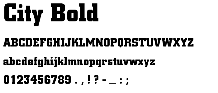 City Bold font