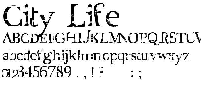 City Life font