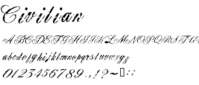 Civilian font