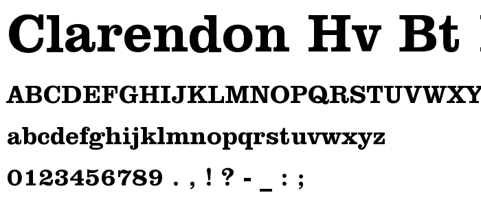 Clarendon Hv BT Heavy font