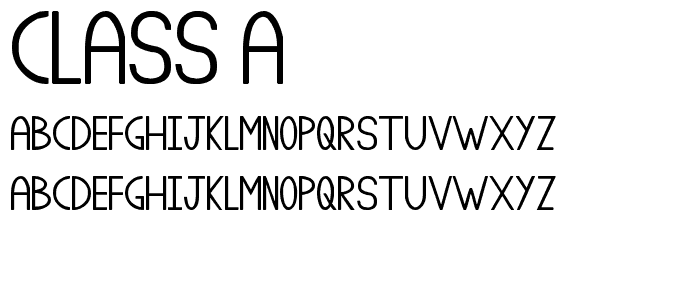 Class A font