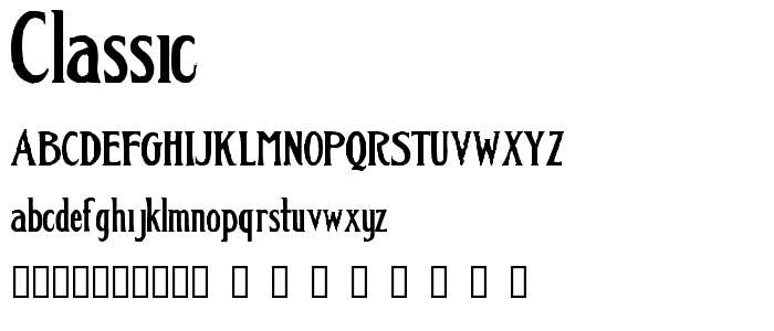 Classic font