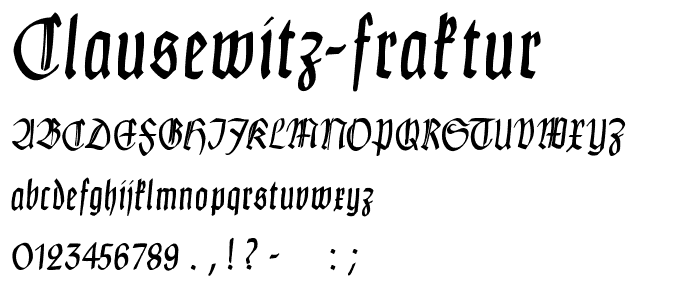 Clausewitz-Fraktur font