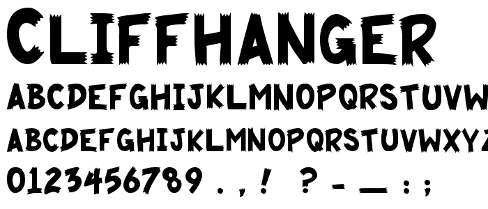 Cliffhanger font