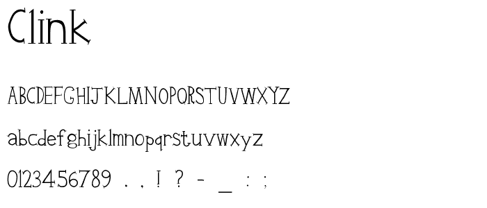 Clink font