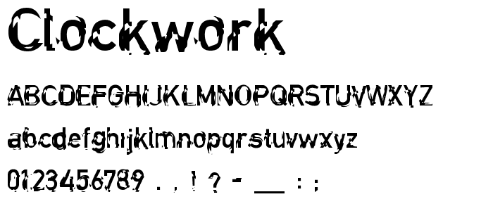 Clockwork font