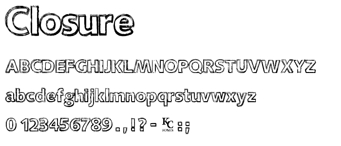 Closure font