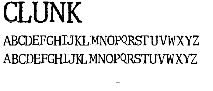 Clunk font