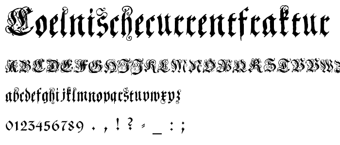 CoelnischeCurrentFraktur font