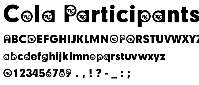 Cola Participants font