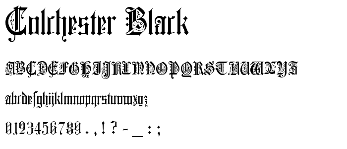 Colchester Black font