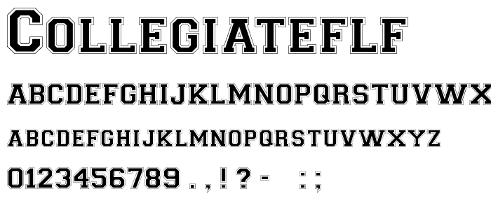 CollegiateFLF font