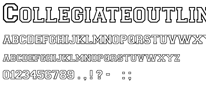 CollegiateOutlineFLF font