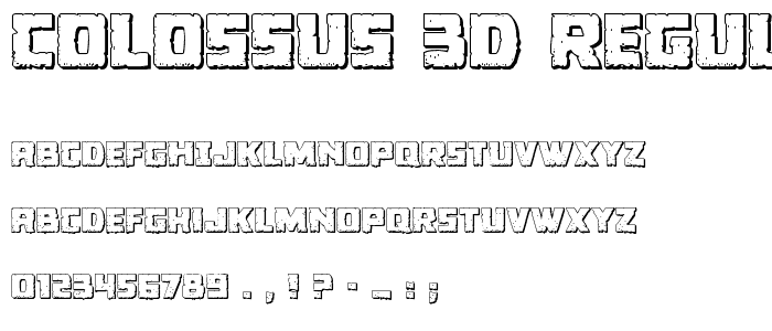 Colossus 3D Regular font