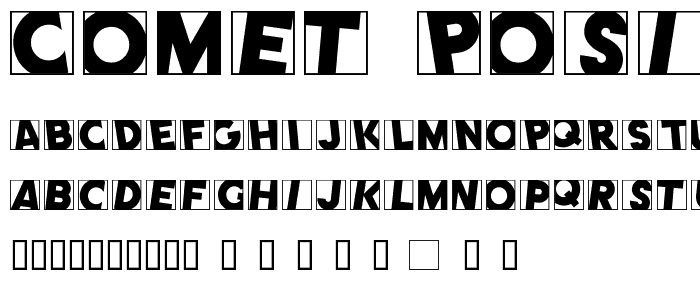 Comet Positive font