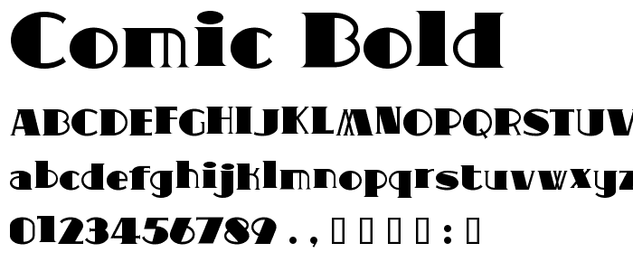 Comic Bold font