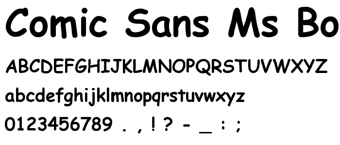 Comic Sans MS Bold font