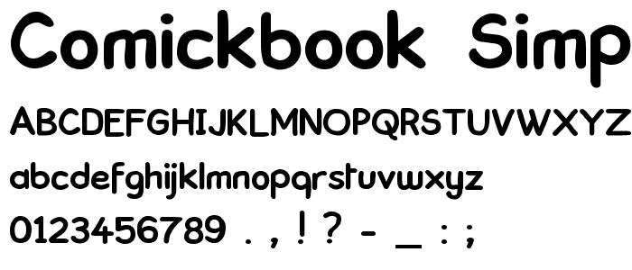 ComickBook Simple font