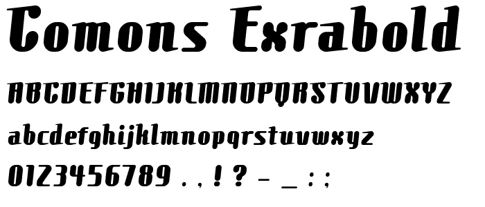 Comons Ex?raBold font