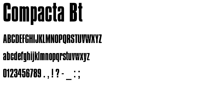 Compacta BT font