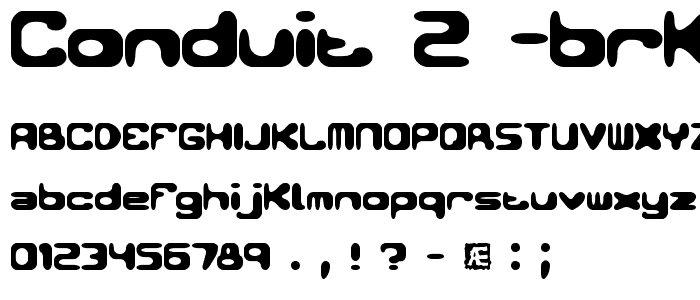 Conduit 2 -BRK- font