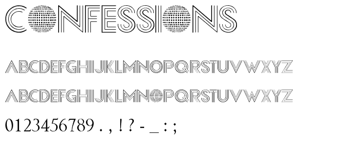 Confessions font