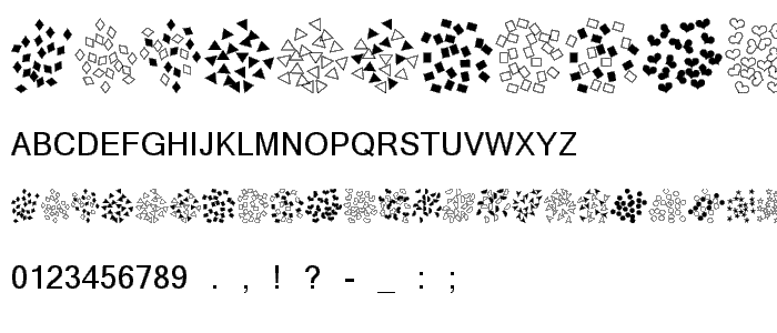 Confetti font