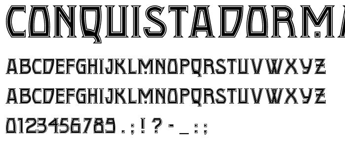 Conquistadorman NF font