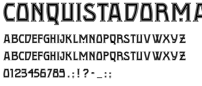 ConquistadormanNF font