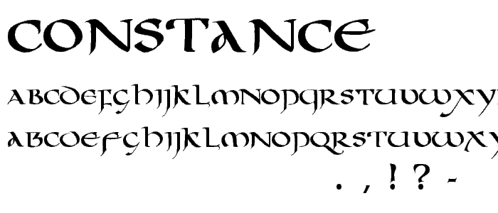 Constance font