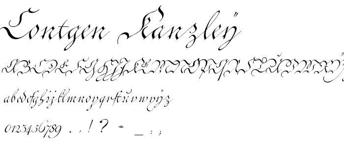 Contgen Kanzley font