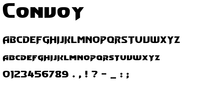 Convoy font