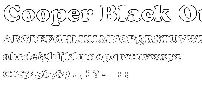 Cooper Black Outline BT font