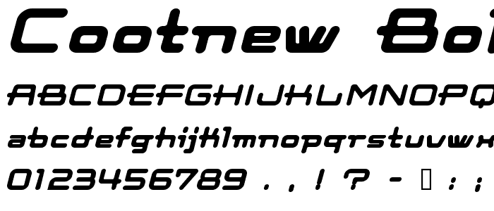 Cootnew BoldItalic font